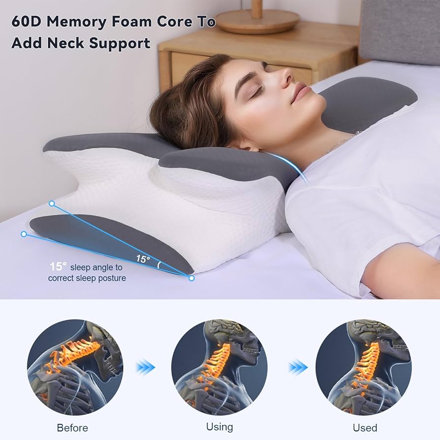 VIP Cooling Memory Neck Pillow (Adjustable)