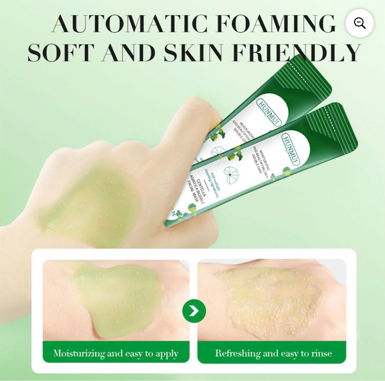 VENROCK Centella Asiatica Bubble Facial Mask | Deep Clean & Glow