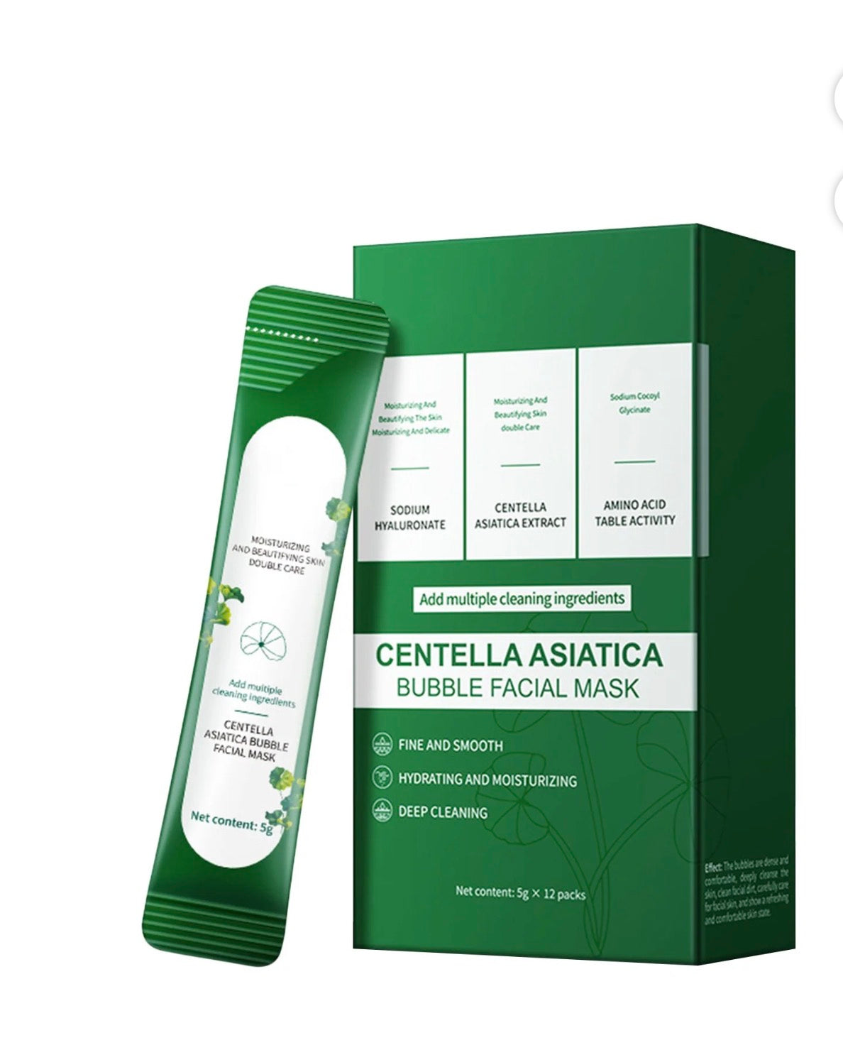 VENROCK Centella Asiatica Bubble Facial Mask | Deep Clean & Glow